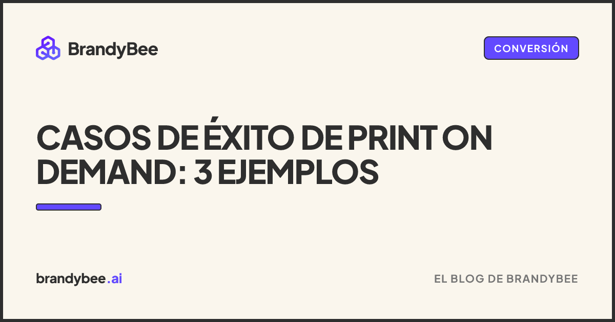 Casos de éxito de print on demand: 3 ejemplos. Una tarjeta de BrandyBee.