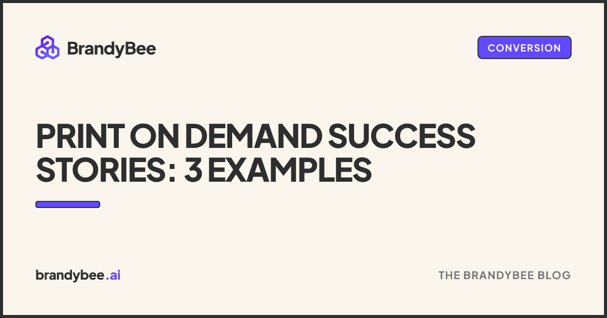 Print on Demand Success Stories: 3 Examples. A BrandyBee card.