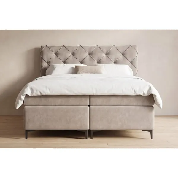 Anuncio estático de Meta: una cama boxspring en un dormitorio