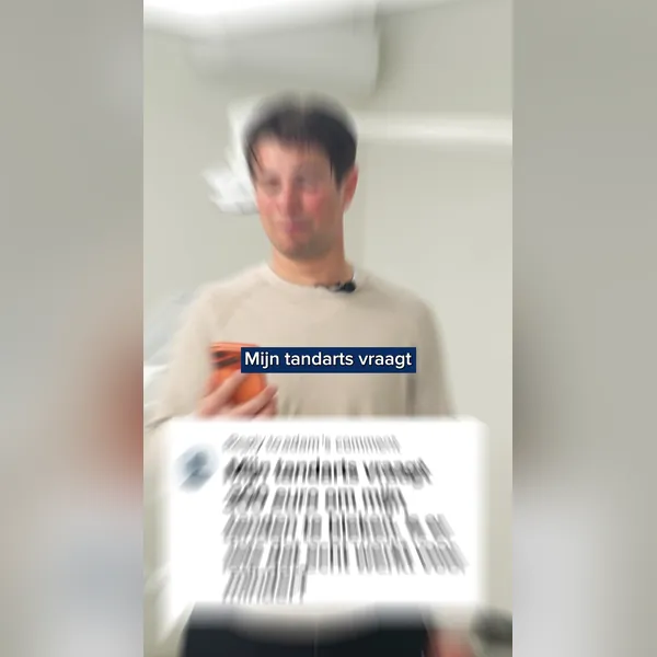 Anuncio de vídeo de Meta: blanqueamiento dental, contado a cámara