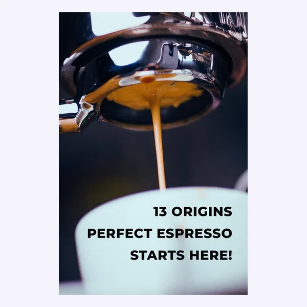 Static Meta ad: a headline over an espresso pour