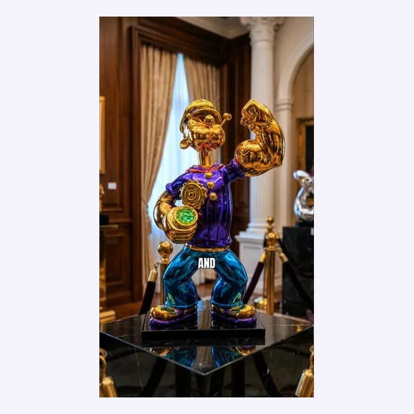 Static Meta ad: a decor sculpture in an ornate room