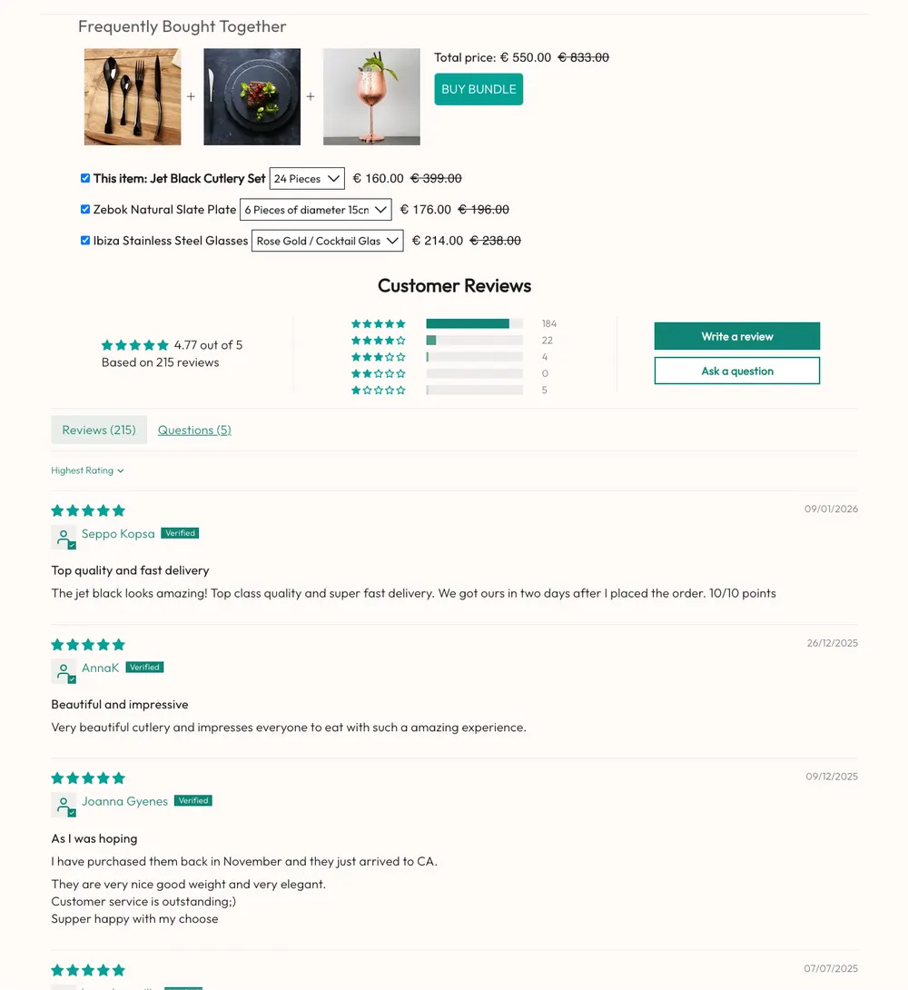Venetto Design Ürün Sayfası Analizi