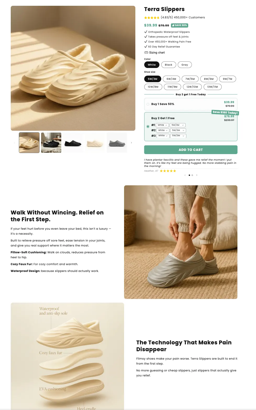 Pillow Slides Ürün Sayfası Analizi