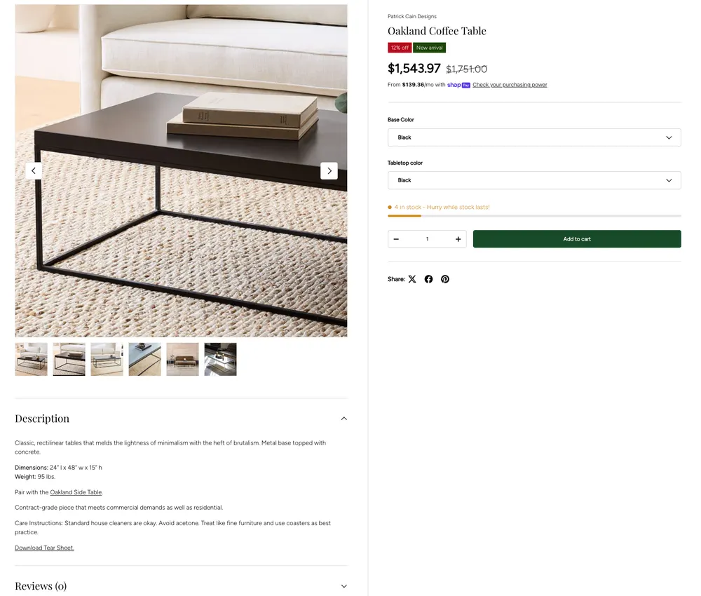 Sage & Sill Ürün Sayfası Analizi