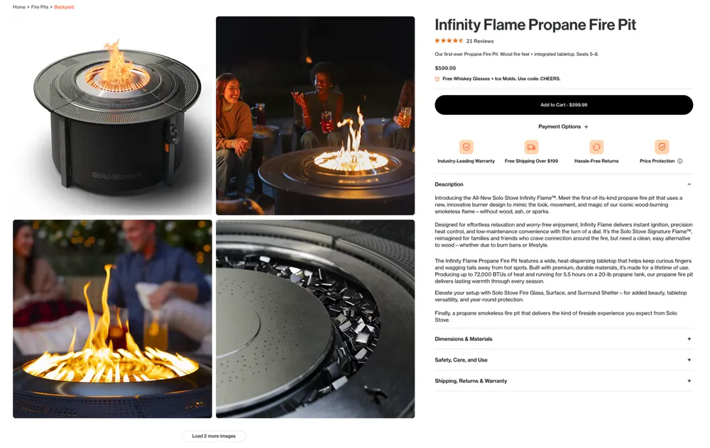 Solo Stove Ürün Sayfası Analizi