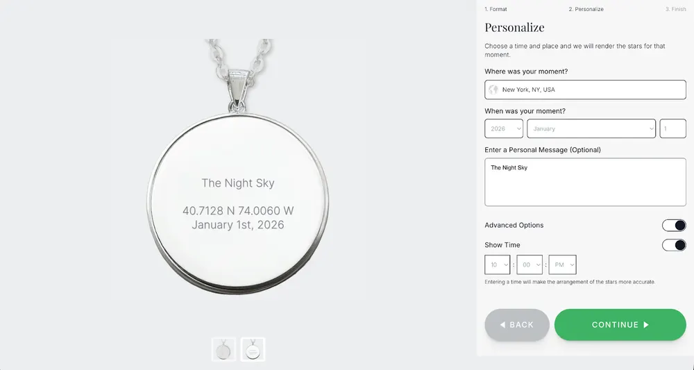 The Night Sky Product Page Analysis