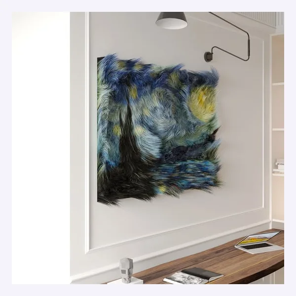 Static Meta ad: a textured painting on a wall