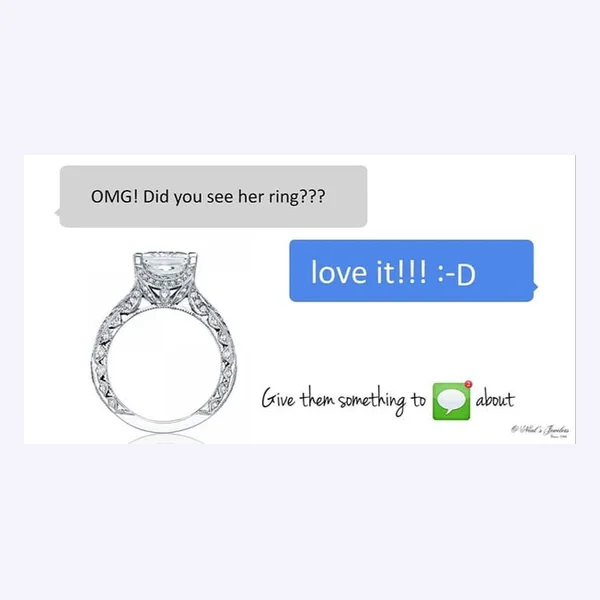 Static Meta ad: a text message exchange around a ring