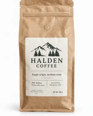 Halden Coffee bag of single origin beans