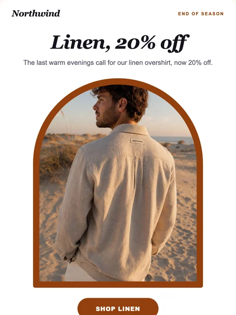 Parte superior del diseño Arch para el email de Northwind