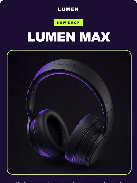 Parte superior del diseño Drop para el email de Lumen