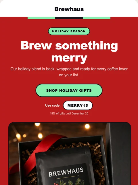 Parte superior del diseño Festival para el email de Brewhaus