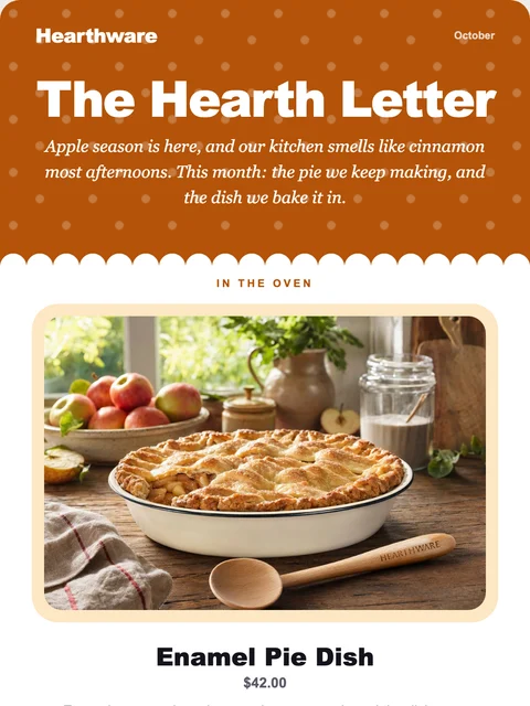 Parte superior del diseño Scallop para el email de Hearthware