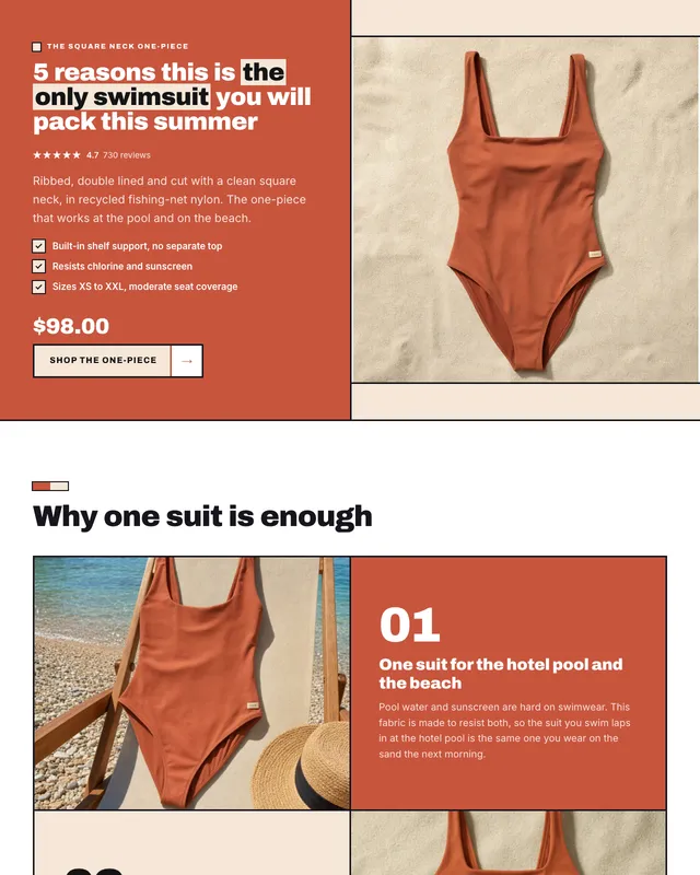 La parte superior del listicle de Cove con motivos para llevar un solo bañador este verano, creado por BrandyBee