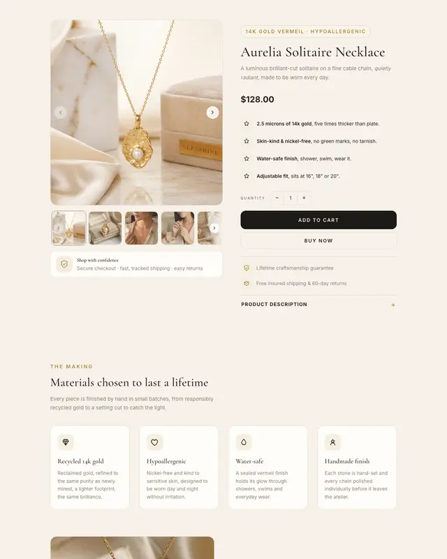 Top of the Halo design for a gold solitaire necklace