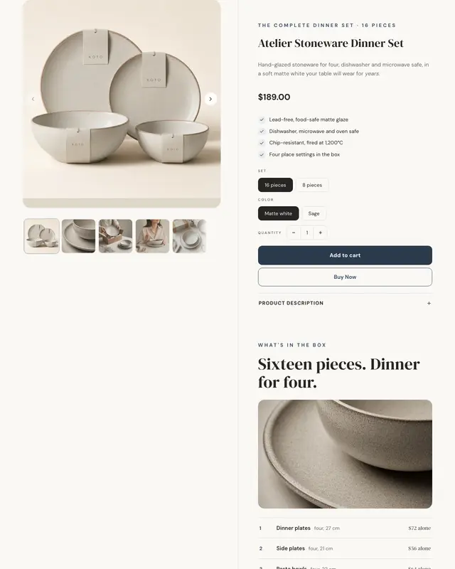 Top of the Studio design for a stoneware dinner set